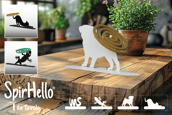 Revolutionize your garden with SpirHello® TABLETOP: Anti-mosquito spiral holder and incense holder with an innovative design! 