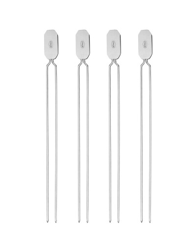 SET 4 SPIEDINI INOX